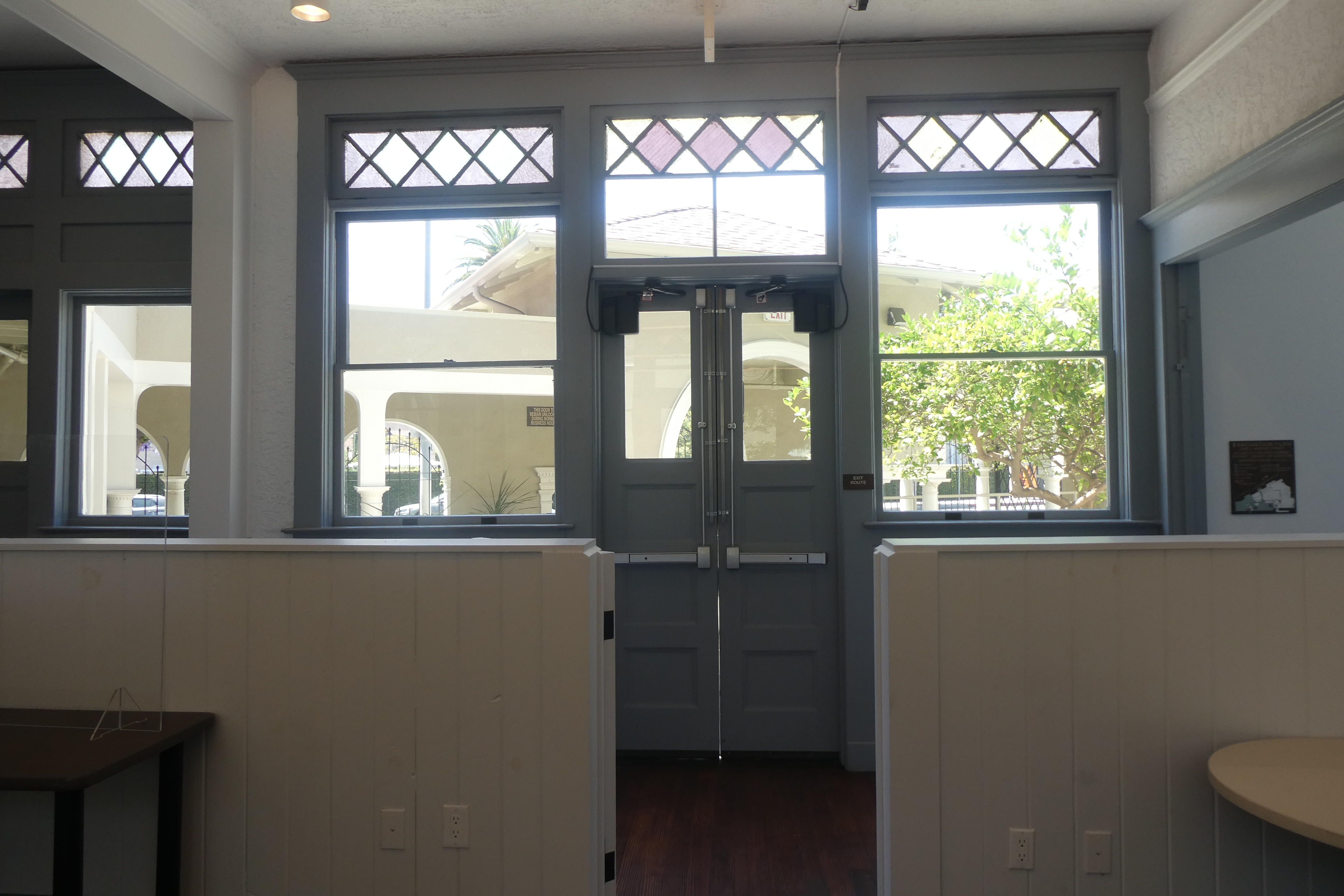 Interior view of refinished doorway